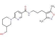 N-[3-(3,5-dimethyl-4-isoxazolyl)propyl]-6-[3-(hydroxymethyl)-1-piperidinyl]nicotinamide