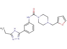 N-[3-(5-ethyl-4H-1,2,4-triazol-3-yl)phenyl]-4-(2-furylmethyl)piperazine-1-carboxamide