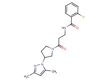 N-{3-[3-(3,5-dimethyl-1H-pyrazol-1-yl)pyrrolidin-1-yl]-3-oxopropyl}-2-fluorobenzamide