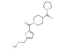 1-{[5-(methoxymethyl)-2-thienyl]carbonyl}-4-(1-pyrrolidinylcarbonyl)piperidine