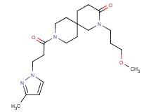 2-(3-methoxypropyl)-9-[3-(3-methyl-1H-pyrazol-1-yl)propanoyl]-2,9-diazaspiro[5.5]undecan-3-one