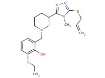 2-({3-[5-(allylthio)-4-methyl-4H-1,2,4-triazol-3-yl]-1-piperidinyl}methyl)-6-ethoxyphenol