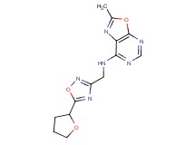 2-methyl-N-{[5-(tetrahydrofuran-2-yl)-1,2,4-oxadiazol-3-yl]methyl}[1,3]oxazolo[5,4-d]pyrimidin-7-amine