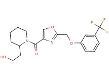 2-{1-[(2-{[3-(trifluoromethyl)phenoxy]methyl}-1,3-oxazol-4-yl)carbonyl]-2-piperidinyl}ethanol