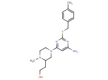 2-(4-{6-amino-2-[(4-methylbenzyl)thio]pyrimidin-4-yl}-1-methylpiperazin-2-yl)ethanol
