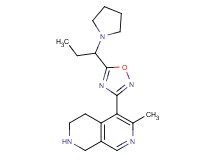6-methyl-5-{5-[1-(1-pyrrolidinyl)propyl]-1,2,4-oxadiazol-3-yl}-1,2,3,4-tetrahydro-2,7-naphthyridine dihydrochloride