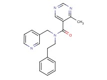 4-methyl-N-(2-phenylethyl)-N-(pyridin-3-ylmethyl)pyrimidine-5-carboxamide