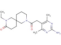 8-[(2-amino-4,6-dimethyl-5-pyrimidinyl)acetyl]-2-ethyl-2,8-diazaspiro[5.5]undecan-3-one