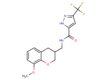 N-[(8-methoxy-3,4-dihydro-2H-chromen-3-yl)methyl]-3-(trifluoromethyl)-1H-pyrazole-5-carboxamide