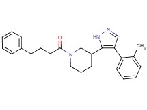 3-[4-(2-methylphenyl)-1H-pyrazol-5-yl]-1-(4-phenylbutanoyl)piperidine