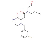 2-[1-(3-fluorobenzyl)-3-oxo-2-piperazinyl]-N-(2-hydroxyethyl)-N-propylacetamide