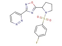 3-(5-{1-[(4-fluorophenyl)sulfonyl]-2-pyrrolidinyl}-1,2,4-oxadiazol-3-yl)pyridazine