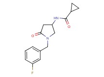N-[1-(3-fluorobenzyl)-5-oxo-3-pyrrolidinyl]cyclopropanecarboxamide
