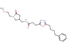 N-{[1-(2-methoxyethyl)-5-oxo-3-pyrrolidinyl]methyl}-3-[5-(4-phenylbutyl)-1,3,4-oxadiazol-2-yl]propanamide