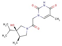 1-{2-[(3R*,4R*)-3-hydroxy-3-isopropyl-4-methylpyrrolidin-1-yl]-2-oxoethyl}-5-methylpyrimidine-2,4(1H,3H)-dione