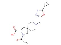 2-acetyl-8-[(5-cyclopropyl-1,3,4-oxadiazol-2-yl)methyl]-2,8-diazaspiro[4.5]decane-3-carboxylic acid
