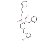 1-benzyl-8-[(3-methyl-2-thienyl)methyl]-3-[3-(3-pyridinyl)propyl]-1,3,8-triazaspiro[4.5]decane-2,4-dione