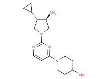 1-{2-[rel-(3R,4S)-3-amino-4-cyclopropyl-1-pyrrolidinyl]-4-pyrimidinyl}-4-piperidinol dihydrochloride