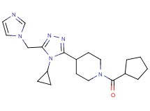1-(cyclopentylcarbonyl)-4-[4-cyclopropyl-5-(1H-imidazol-1-ylmethyl)-4H-1,2,4-triazol-3-yl]piperidine