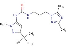 N-(3-tert-butyl-1-methyl-1H-pyrazol-5-yl)-N'-[3-(3,5-dimethyl-1H-1,2,4-triazol-1-yl)propyl]urea