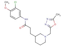 N-(3-chloro-4-methoxyphenyl)-3-{1-[(5-methyl-1,3,4-oxadiazol-2-yl)methyl]piperidin-3-yl}propanamide