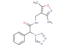 N-[(3,5-dimethylisoxazol-4-yl)methyl]-2-phenyl-2-(1H-tetrazol-1-yl)acetamide