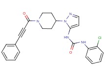 N-(2-chlorophenyl)-N'-{1-[1-(3-phenyl-2-propynoyl)-4-piperidinyl]-1H-pyrazol-5-yl}urea