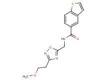N-{[3-(2-methoxyethyl)-1,2,4-oxadiazol-5-yl]methyl}-1-benzothiophene-5-carboxamide
