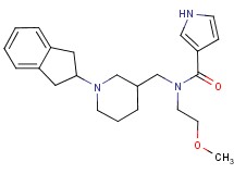 N-{[1-(2,3-dihydro-1H-inden-2-yl)piperidin-3-yl]methyl}-N-(2-methoxyethyl)-1H-pyrrole-3-carboxamide