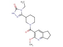 4-ethyl-5-{1-[(2-methoxy-6,7-dihydro-5H-cyclopenta[b]pyridin-3-yl)carbonyl]piperidin-3-yl}-2,4-dihydro-3H-1,2,4-triazol-3-one