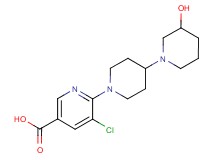 5-chloro-6-(3-hydroxy-1,4'-bipiperidin-1'-yl)nicotinic acid