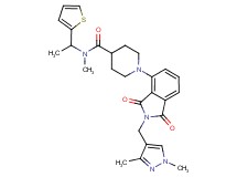 1-{2-[(1,3-dimethyl-1H-pyrazol-4-yl)methyl]-1,3-dioxo-2,3-dihydro-1H-isoindol-4-yl}-N-methyl-N-[1-(2-thienyl)ethyl]-4-piperidinecarboxamide