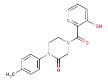 4-[(3-hydroxy-2-pyridinyl)carbonyl]-1-(4-methylphenyl)-2-piperazinone