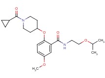 2-{[1-(cyclopropylcarbonyl)-4-piperidinyl]oxy}-N-(2-isopropoxyethyl)-5-methoxybenzamide