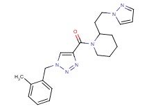 1-{[1-(2-methylbenzyl)-1H-1,2,3-triazol-4-yl]carbonyl}-2-[2-(1H-pyrazol-1-yl)ethyl]piperidine
