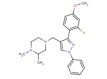 4-{[3-(2-fluoro-4-methoxyphenyl)-1-phenyl-1H-pyrazol-4-yl]methyl}-1,2-dimethylpiperazine