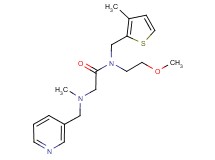 N-(2-methoxyethyl)-2-[methyl(pyridin-3-ylmethyl)amino]-N-[(3-methyl-2-thienyl)methyl]acetamide