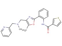 N-[2-(5-methyl-4-{[methyl(2-pyridinylmethyl)amino]methyl}-1,3-oxazol-2-yl)phenyl]-3-thiophenecarboxamide