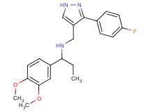 1-(3,4-dimethoxyphenyl)-N-{[3-(4-fluorophenyl)-1H-pyrazol-4-yl]methyl}propan-1-amine