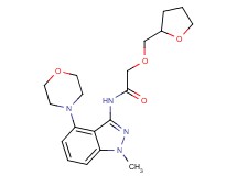 N-(1-methyl-4-morpholin-4-yl-1H-indazol-3-yl)-2-(tetrahydrofuran-2-ylmethoxy)acetamide