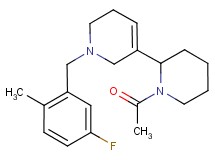 5-(1-acetylpiperidin-2-yl)-1-(5-fluoro-2-methylbenzyl)-1,2,3,6-tetrahydropyridine