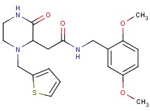 N-(2,5-dimethoxybenzyl)-2-[3-oxo-1-(2-thienylmethyl)-2-piperazinyl]acetamide