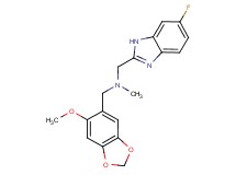 1-(6-fluoro-1H-benzimidazol-2-yl)-N-[(6-methoxy-1,3-benzodioxol-5-yl)methyl]-N-methylmethanamine
