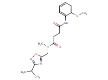 N-[(3-isopropyl-1,2,4-oxadiazol-5-yl)methyl]-N-methyl-N'-[2-(methylthio)phenyl]succinamide
