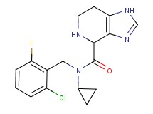N-(2-chloro-6-fluorobenzyl)-N-cyclopropyl-4,5,6,7-tetrahydro-1H-imidazo[4,5-c]pyridine-4-carboxamide hydrochloride