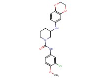 N-(3-chloro-4-methoxyphenyl)-3-(2,3-dihydro-1,4-benzodioxin-6-ylamino)-1-piperidinecarboxamide