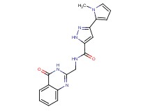 3-(1-methyl-1H-pyrrol-2-yl)-N-[(4-oxo-3,4-dihydroquinazolin-2-yl)methyl]-1H-pyrazole-5-carboxamide