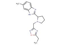 2-{1-[(5-ethyl-1,2,4-oxadiazol-3-yl)methyl]-2-pyrrolidinyl}-6-methyl-1H-benzimidazole