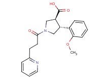 (3S*,4R*)-4-(2-methoxyphenyl)-1-(3-pyridin-2-ylpropanoyl)pyrrolidine-3-carboxylic acid