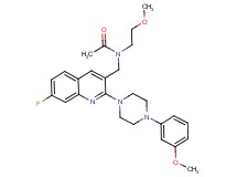 N-({7-fluoro-2-[4-(3-methoxyphenyl)-1-piperazinyl]-3-quinolinyl}methyl)-N-(2-methoxyethyl)acetamide